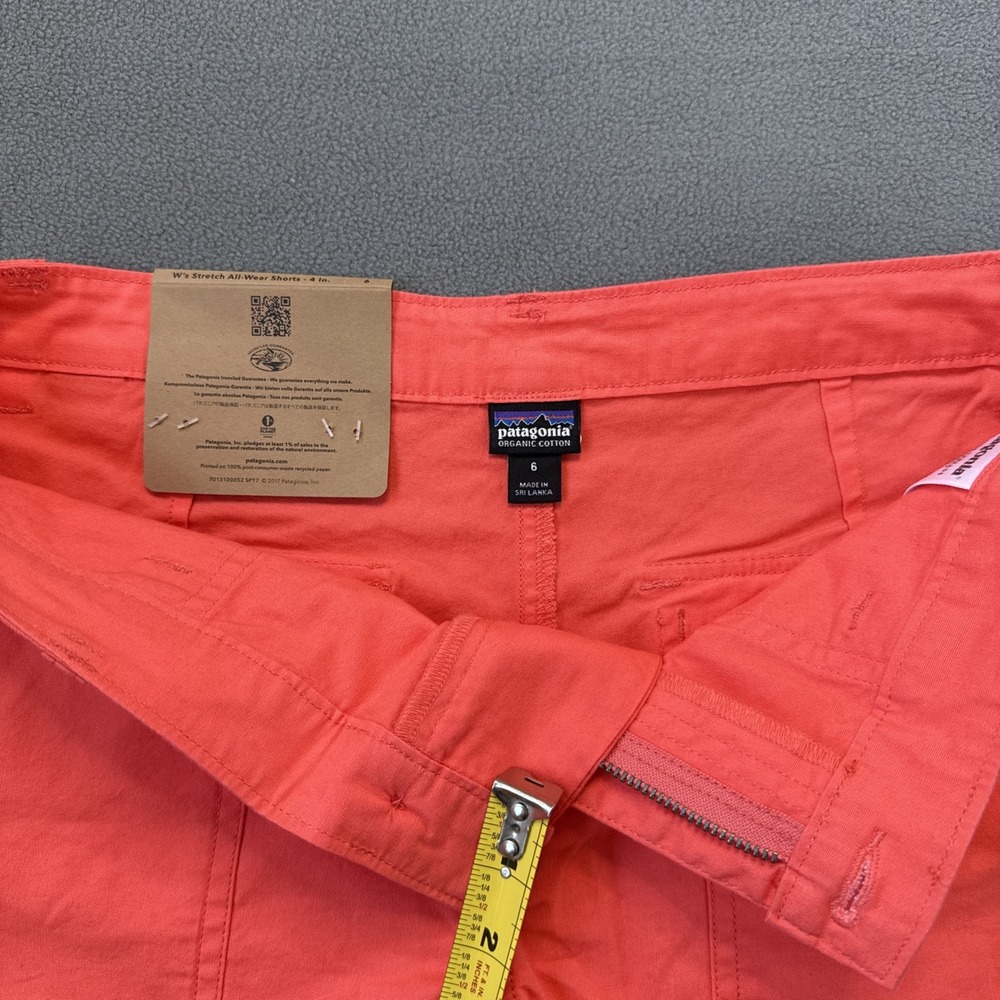 Patagonia Shorts Womens 6 Carve Coral Stretch‎ All-Wear Shorts 4" Low Rise NWT - Picture 4 of 11